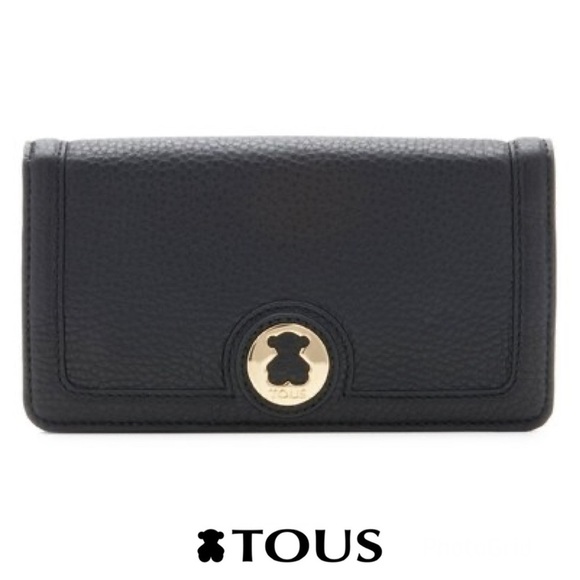Tous Handbags - ♦️SOLD♦️TOUS Rose Collection Dark Green Pebbled Calfskin Leather Front Logo Flap